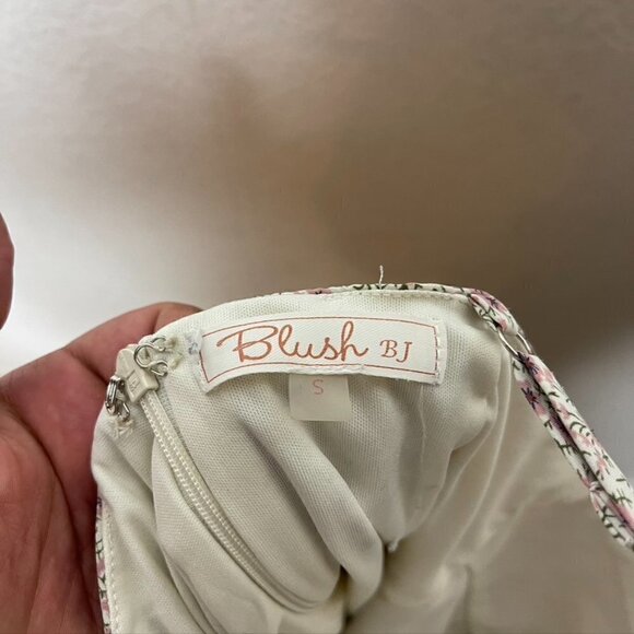 Blush BJ Tank Lined Side Ruching Floral Mini Dress - Picture 5 of 5